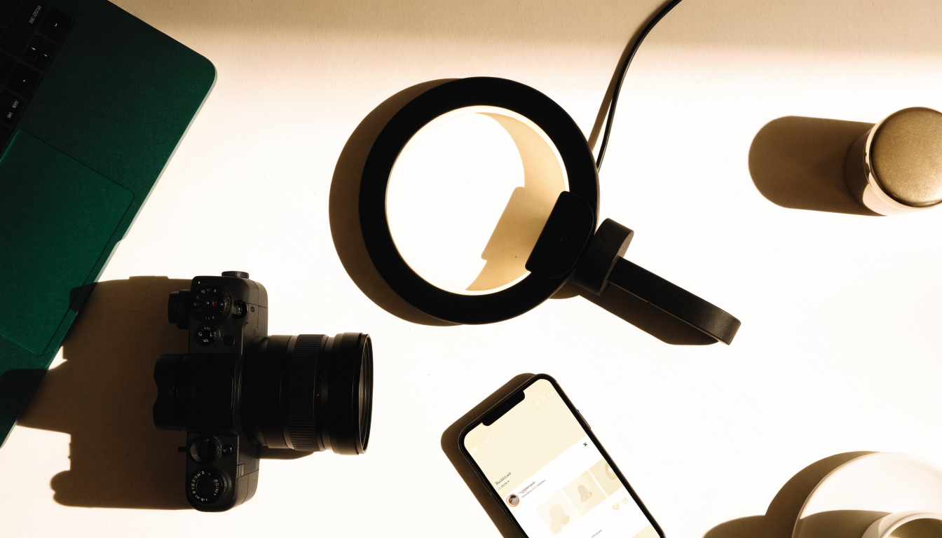 Setup de tournage pour la création de contenu